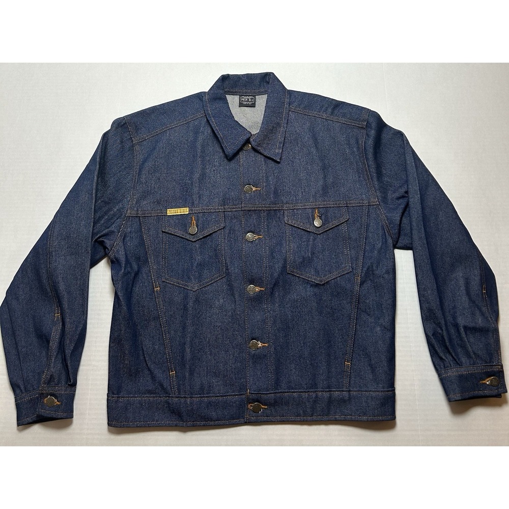 Prsn Blu Prison Blues Denim Yard Trucker Jacket Coat Size Medium Made In USA EUC